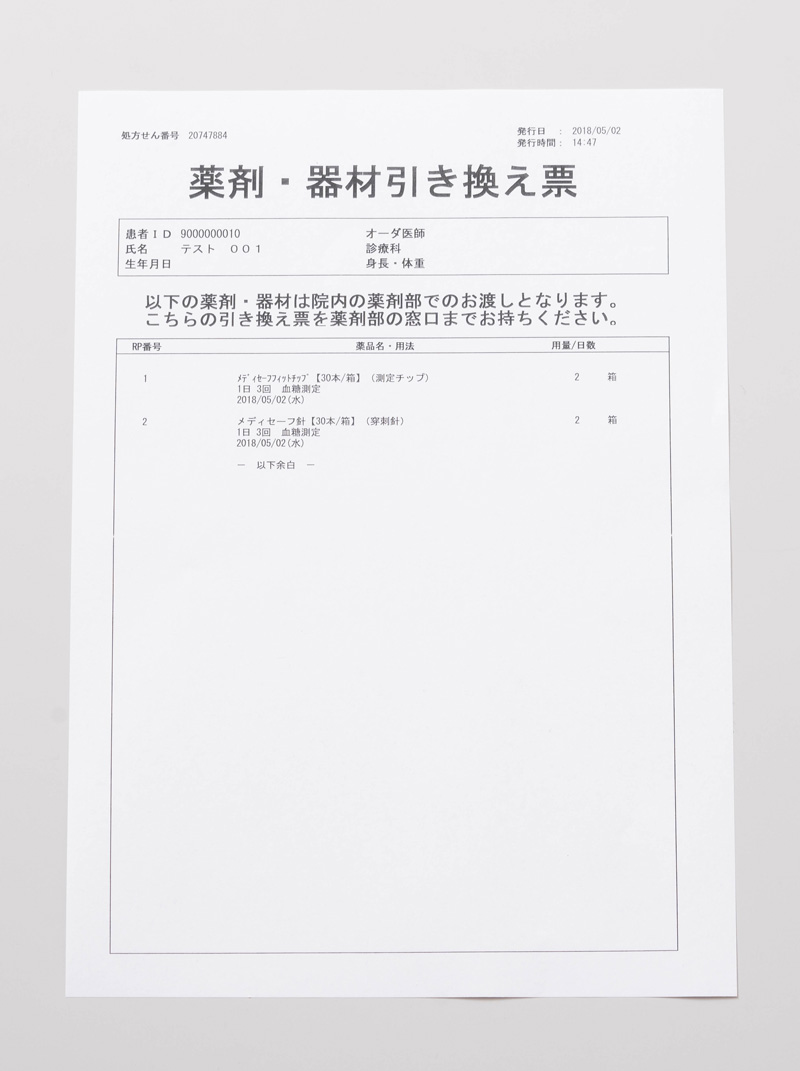 ①　医師による診察（各診療ブースにて）